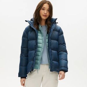 Aritzia Tna The Super Puff Coat, S, Iridescent Lagoon